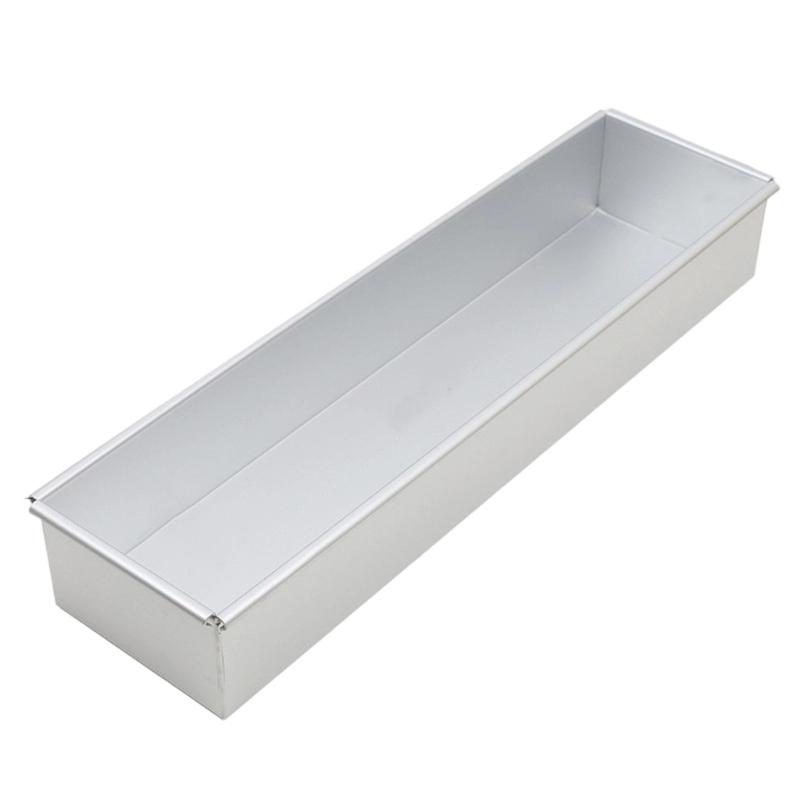 

Food Grade Aluminum Alloy Tiramisu Cake Pan Nonstick Rectangular Dessert Cheesecake Maker Mould For Home Cook Fixed edge