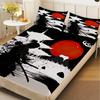1PC Japanese Style Bed Sheet Soft Digital Print Fitted Sheet Without Pillowcase Bedroom Decor Gift For Birthday Bed Linen