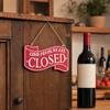 Yousheng Open Closed Sign, with Lanyard, Retro Decorative Door Sign, Double-Sided Printed Sign, for Bars Cafes Wall