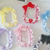Lace Sleeve Bow 3-inch Photo Holder DIY Fabric Photo Holder Bag for School