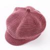 Women Knitted Cap Peaked Octagonal Beret Cap Fashionable Winter Autumn Hat