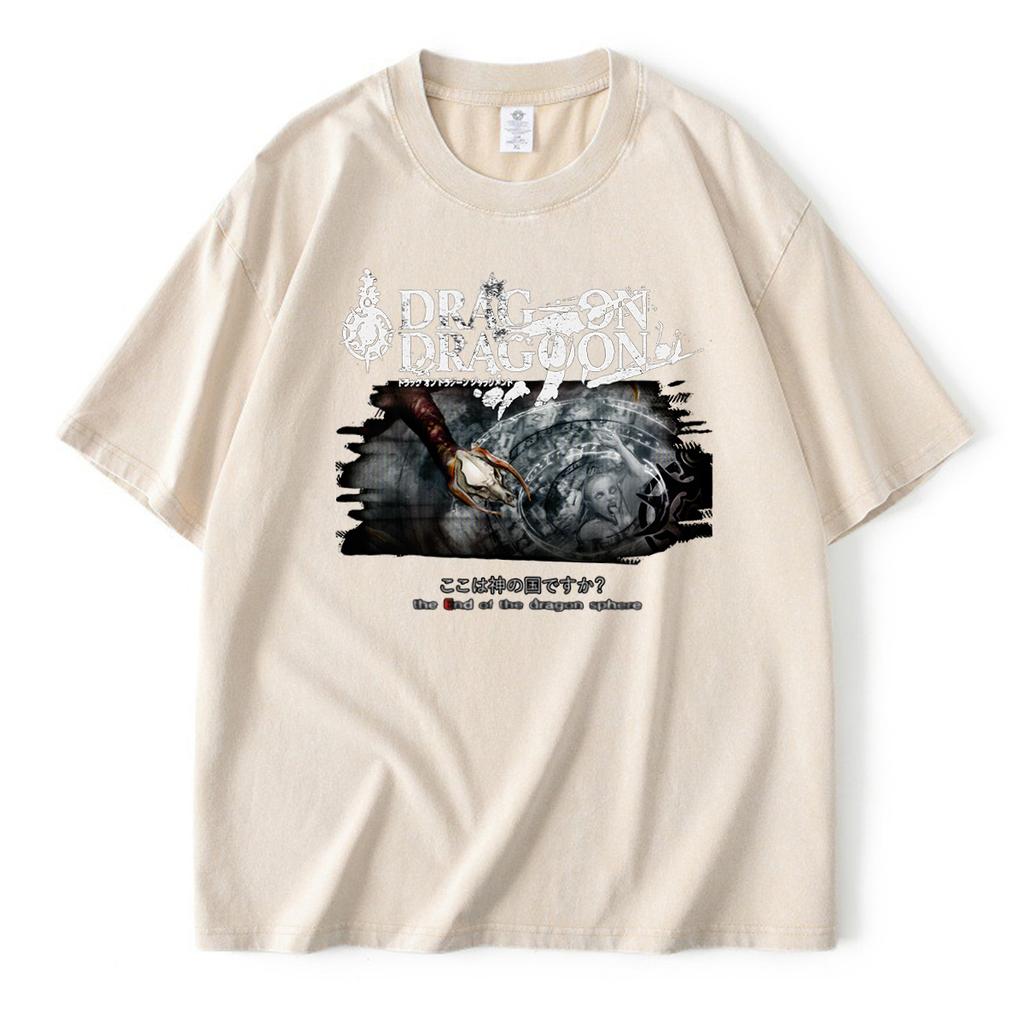 S-5XL 260gsm 100% Cotton Vintage Acid Wash T-Shirt Men or Women Streetwear T Shirt Brief Punk Tops Zomer