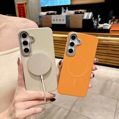 Magnetic Luxury Matte PC Phone Case For Samsung Galaxy A05s A15 A25 A35 A55 A52s A32 A05 Candy Cover for Magsafe Wireless Charge