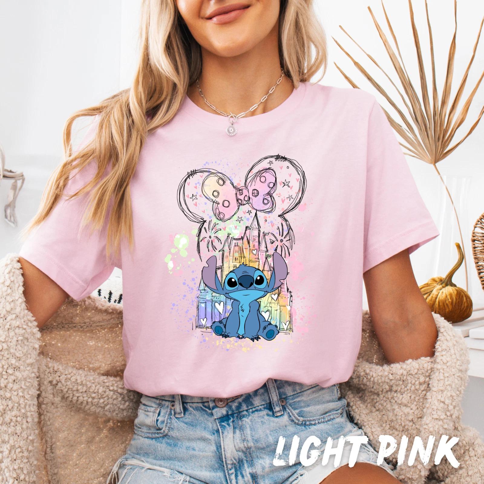 

World Resort Castle Magic Kingdom Printed WoUnisex TShirt Cotton Short Sleeve Casual Loose Plus Size Streetwear S