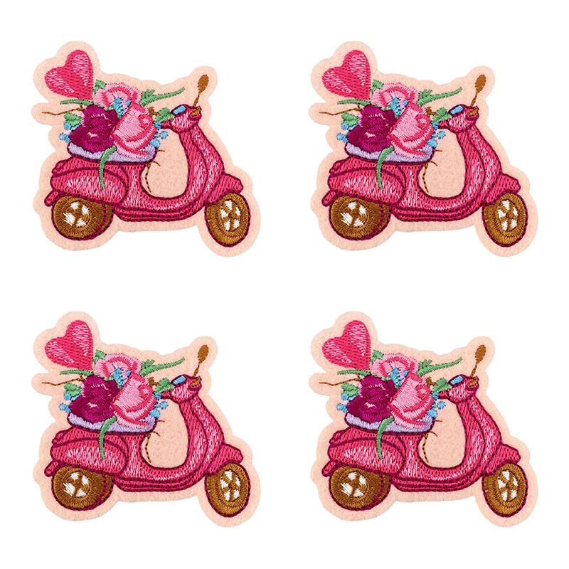10PCS/lots Valentine's Day Embroidered Patches Pink Love Heart Patch Iron On Patches For Clothing Holiday Decoration Gift DIY