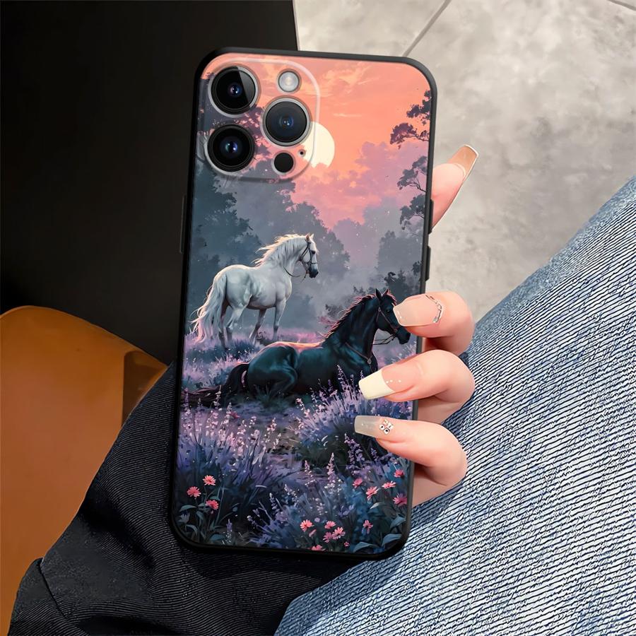 

Cool Horse Phone Case for Apple iPhone 13 16 15 Pro 7 8 11 XR XS MAX Air 12 14 17 Pro Max Funda Phone Cover iPhone17 Pro