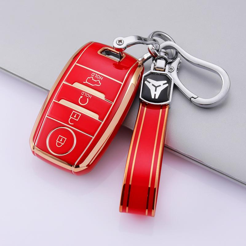 3Buttons TPU Car Key Cover Case Holder For Kia KX3 KX5 K3S RIO Ceed Cerato Auto Shell Fob For Kia Optima Sorento Niro Soul