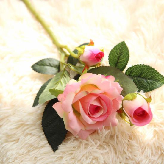 Kunstig Rose Blomster Klut Midtpunkt Håndverk Bryllupsfest Hjem Dekor