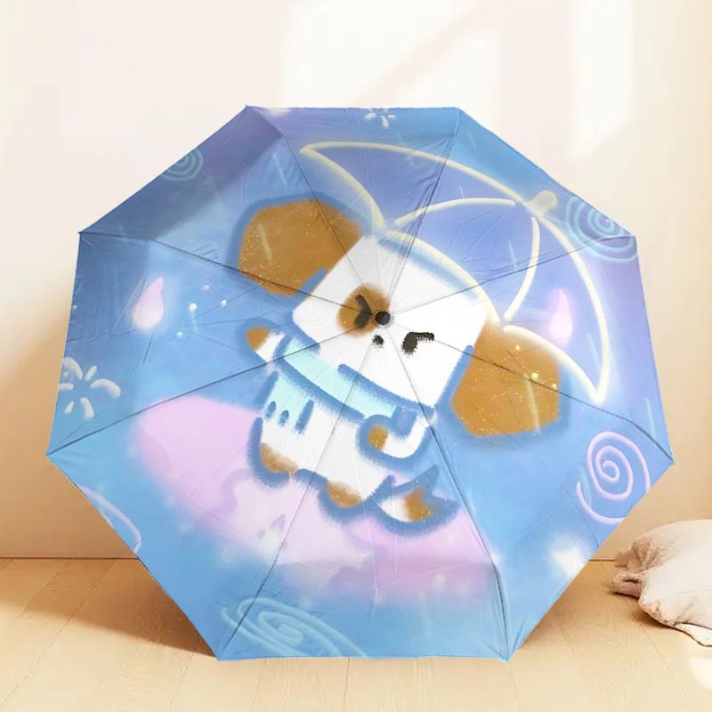 Cute Dog Umbrella - Auto-Opening & Closing, Outdoor Protection, Lightweight and Durable Travel Accessory, Perfect Gift for Animal Lovers 140