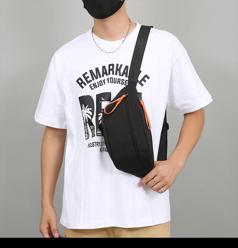 Men's Wear-Resistant Crossbody Bag: Trendy, Simple, Sports-Style Mobile Waist & Chest Bag
