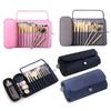 Makeup Bag Cosmetic Brush Organiser Handbag Cosmetic Bag with 12 Brush Holders for Brush Sets and Makeup Accessories