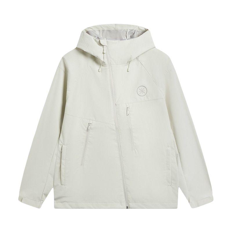 Li Ning Wade Series Solid Color Zipper Hooded Versatile Casual Windbreaker Men outerwear AFDW021-5 XL