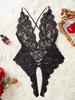 Sexy Lingerie Women Lace Hollow Bra Sets Erotic Costumes Babydoll Dress Deep V Backless Porn Women's Underwear Set Strapless