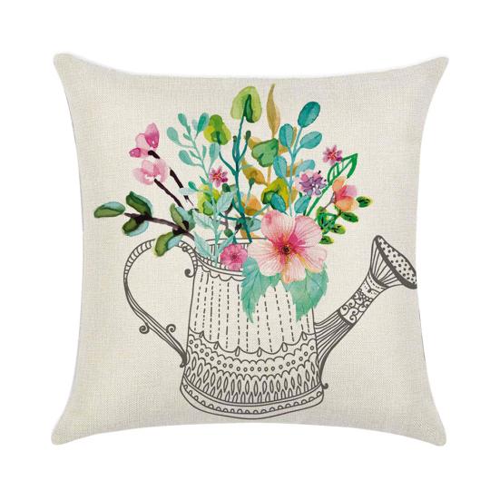 Talos Bicycle Flower Soft Linen Throw Pillow Cover Case Cushion Home Sofa Car Decor