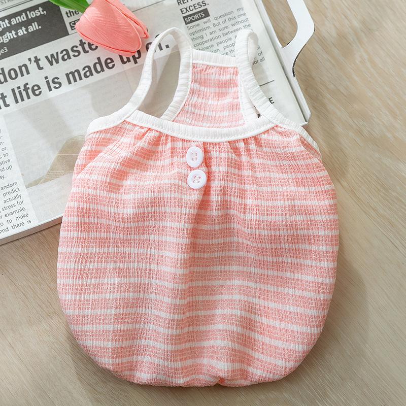 Spring Summer Small Fresh Candy Color Striped Dog Suspender Teddy Bigbear Puppy Kitten Vest Pet Dog Clothes