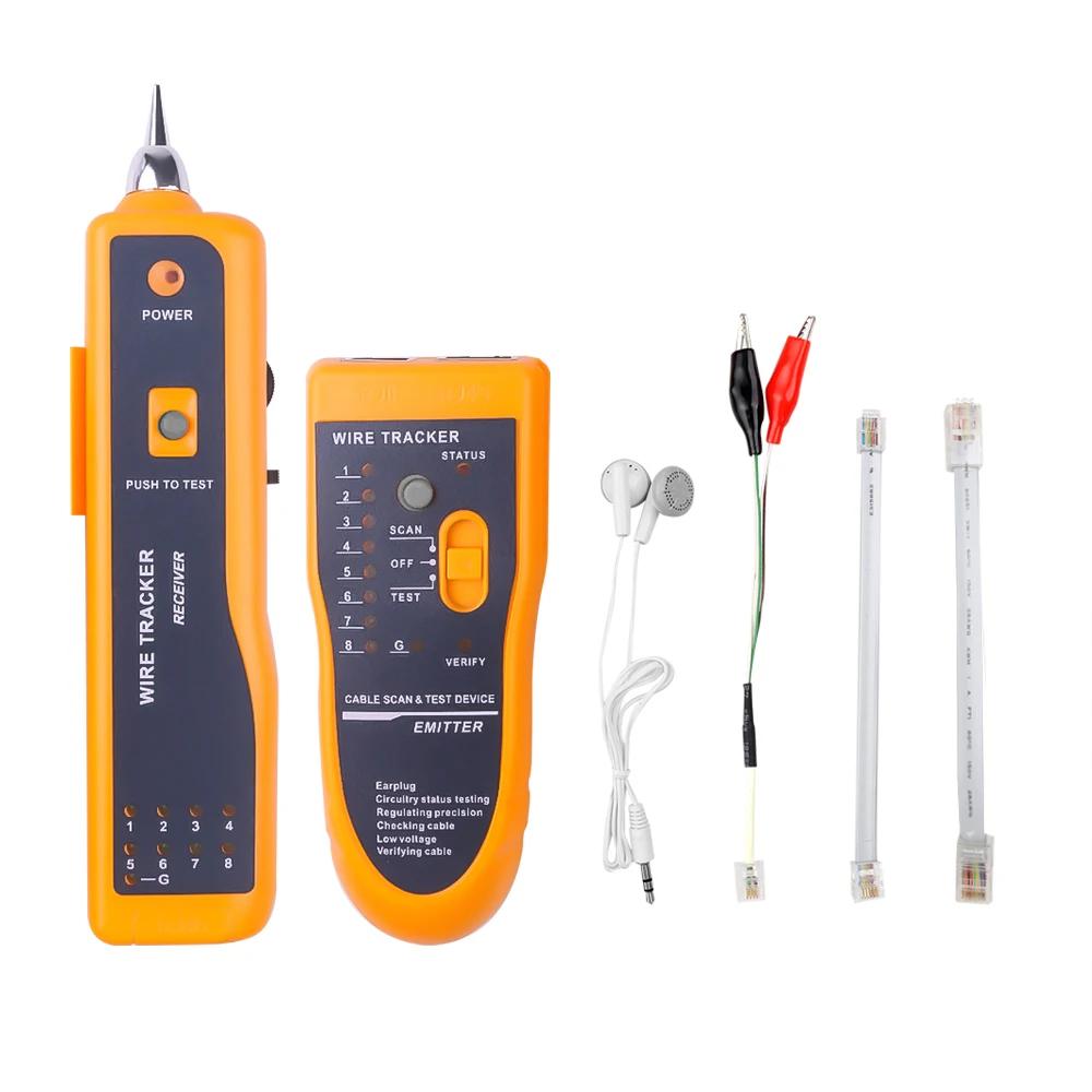 

LAN Network Cable Tester Cat5 Cat6 RJ45 UTP STP Line Finder Telephone Wire Tracker Tracer Diagnose Tone Distance Cable Tester жёлтый