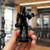 3D tištěná ozdoba vzpěrače, černá soška svalnatého muže, s činkami, stolní socha do posilovny, dárek pro lidi, kteří milují fitness