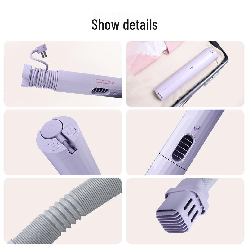 Portable Foldable Dryer: Compact Mite Removal and Warming Machine for Clothes, Shoes, Quilts, and Travel.