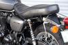 Kijima Motorcycle Parts Side Bag Support, Steel, Left Side, Chrome Plated, for W800 Street/Cafe, W650, and W400, Part Number 210-4981