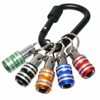 Hex Shank Screwdriver Bits Holder Extension Bar Drill Screw Adapter Quick Release Easy Change Keychain