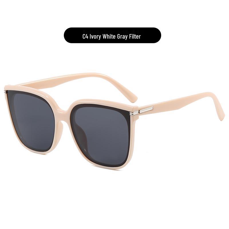Korean Celebrity Style Women's Large Frame UV Protection Fashion Sunglasses