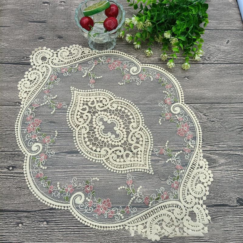 

Vintage Lace Placemats French Crochet Doilies Handmade Embroidered Table Mats Set of 4 Durable Durable Useful Durable 31x44cm&Oval
