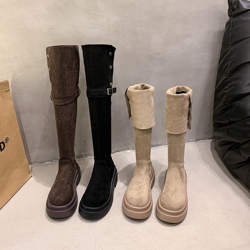 Women's Chunky-Heeled Over-the-Knee Thick-Soled Boots for Autumn/Winter 2025