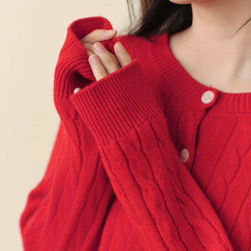 SEIFINI Women's Old Money Style Cable Knit Cardigan