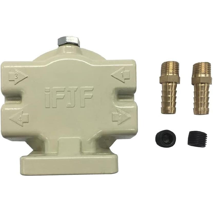 IFJF R12T Fuel Water Separator Marine 120AT NPT ZG1/4-19 Automotive Parts With Fitting -Complete Combo Filter Diesel Engine(Includes 2 Fittings,2