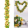 Artificial Sunflower 25m Garland Fake Flower Ivy Leaf Vines Plants Decor Home