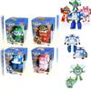 Complete Set Of 4pcs Robocar Poli Ambe Roy Helly Transformer Toys For Kids Easter Decoration