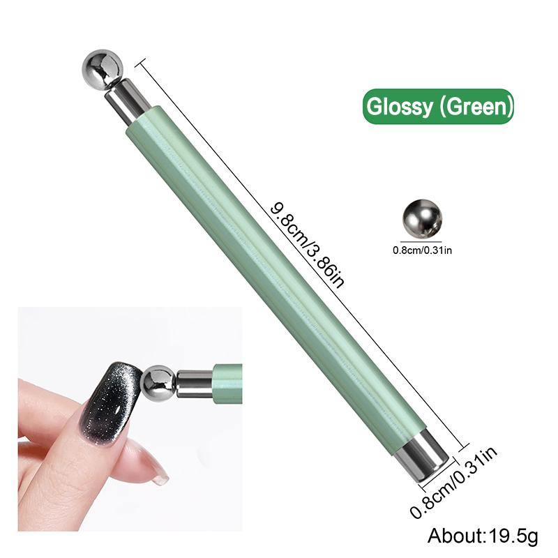Double-End Cat'S Eye Nail Magnetic Stick Glossy With Steel Balls 8/10Mm Super Strong Gel Polish Magnetic Manicure Tools