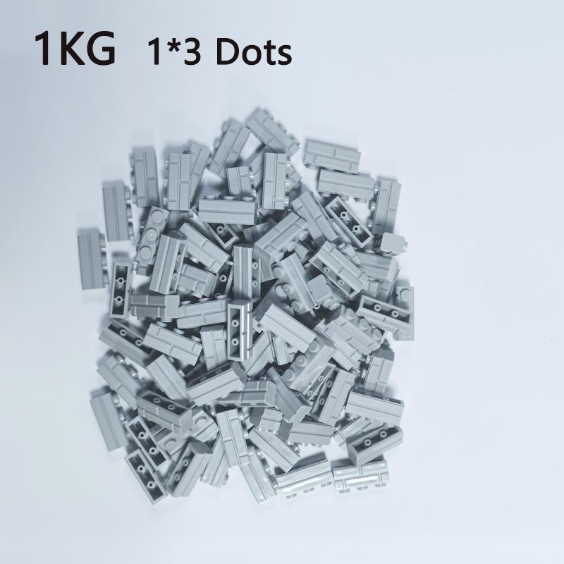 1Kg Striped Blocks Moc Construction Blocks Toys Palace Castle Creative Figures Military City House Wall Diy Parts Children'S Toys