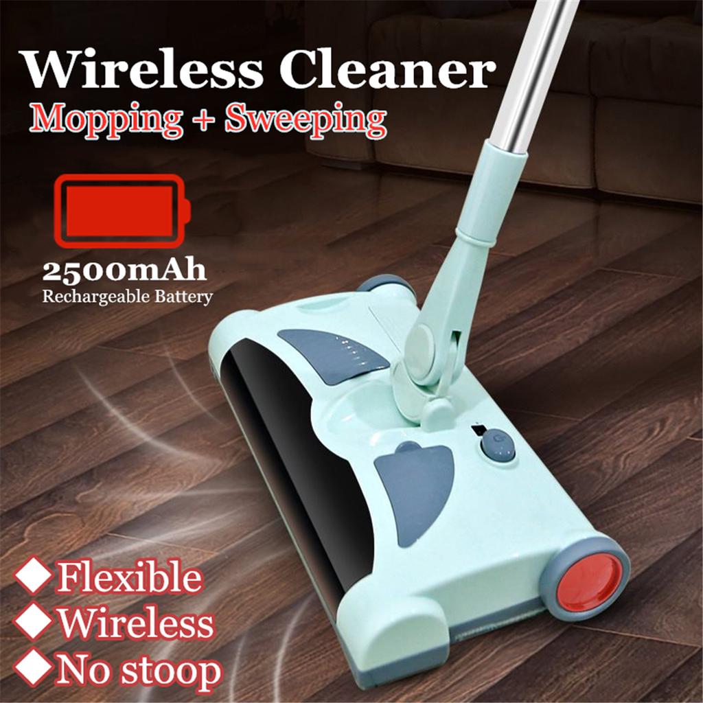 Buy 2 In 1 Electric Wireless Vacuum Spin Sweeper Broom Hard Floor ...