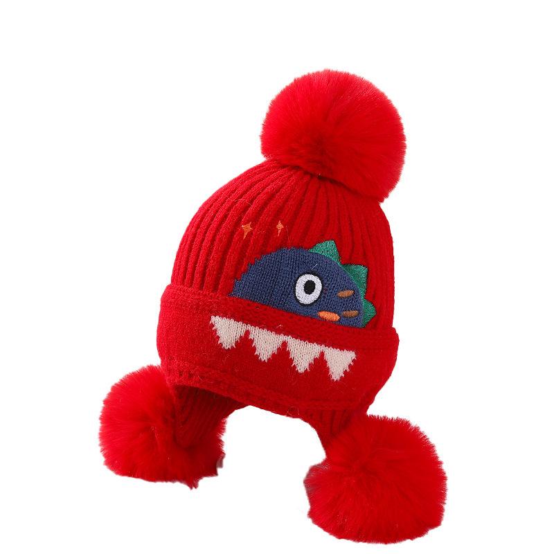 Kids' Woolen Hat with Pom-Pom - Warm, Knitted Winter Ear-Protection for Boys and Girls