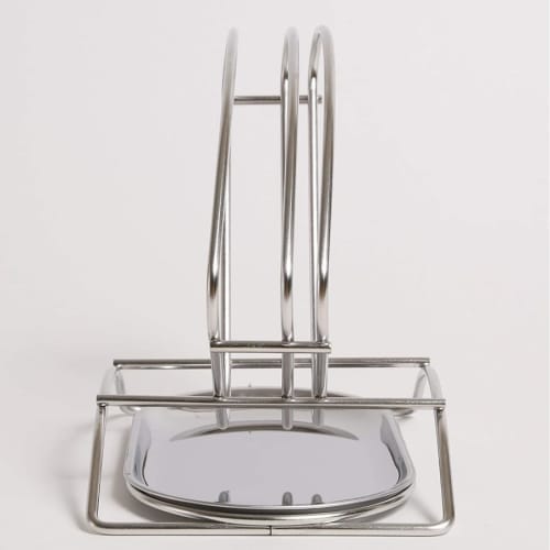 Stylish Stainless Steel Cutting Board Stand with Drain Tray, Perfect for Kitchen Storage, Made In Tsubame-Sanjo, Japan (MJ-H-5648)