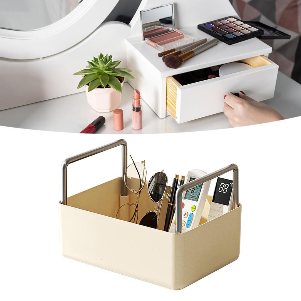Open Storage Box Organizer Bin PET Large Capacity Easy Access Portable Handle Storage Basket for
