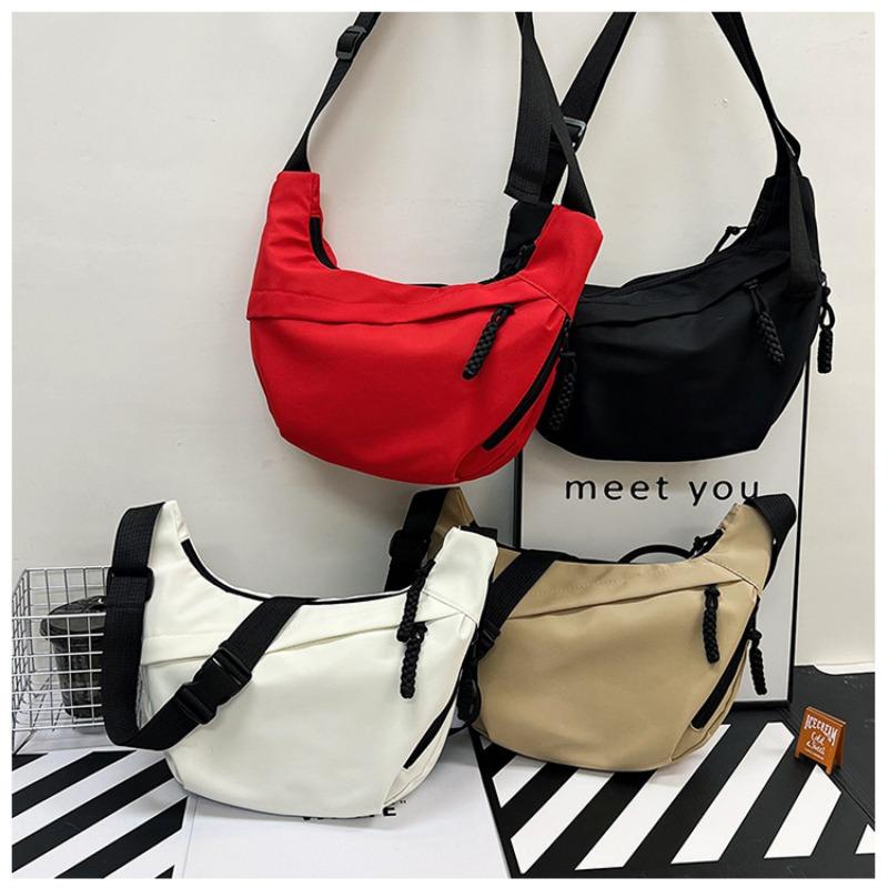 Fashion Casual Dumpling Bag Commuter Large Capacity Crossbody Bag Student Versatile Lightweight Class Shoulder Bag