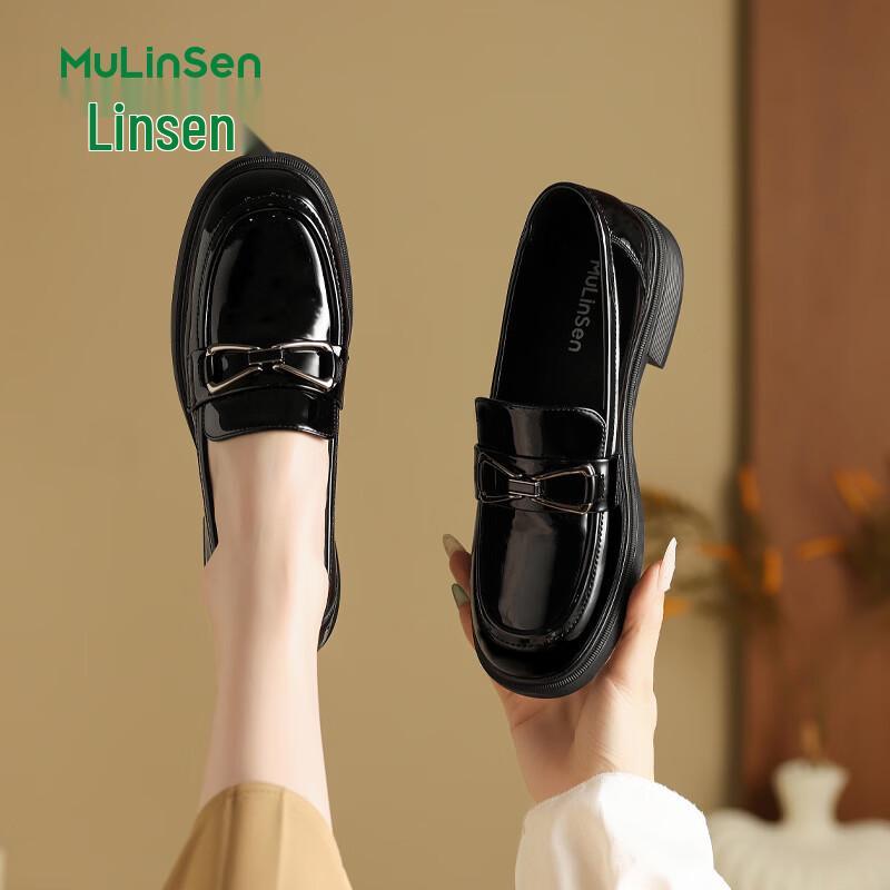 MULINSEN Women s Elevated Platform Slip-On Loafers 36