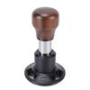 58.5mm Coffee Tamper Constant Pressure Spring Loaded Coffee Press Tamper Stainless Steel with Walnut Handle Threaded