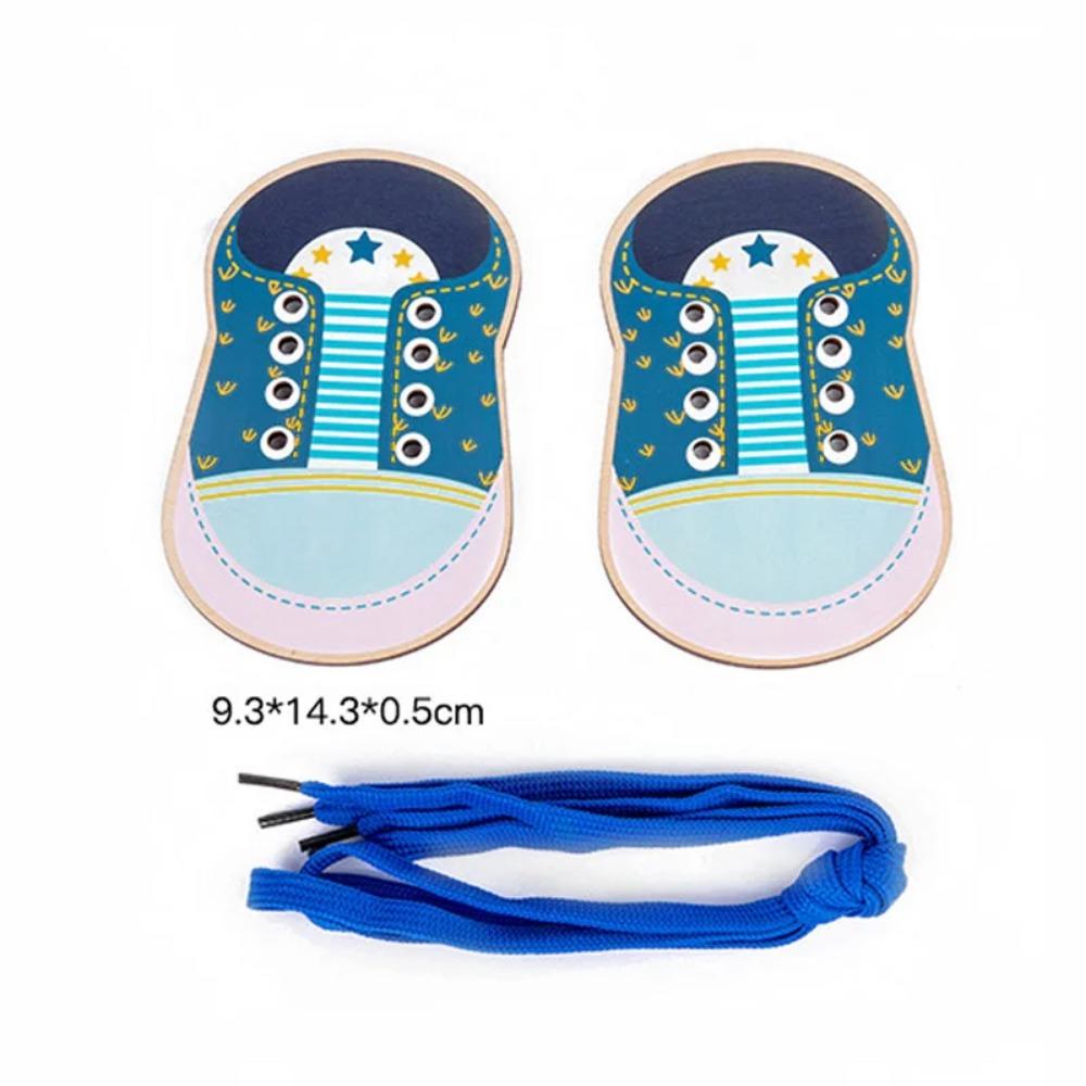 Baby Montessori Toys Learn Basic Life Skills Teaching Aids Clothes Threading Button Sewing Board Game Educational Toys For Kids