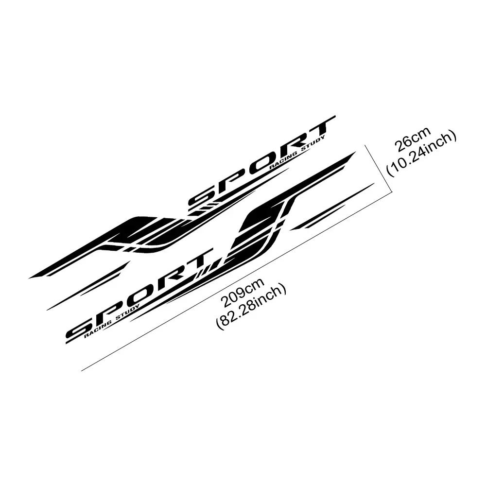 2PCS Long Stripes Car Decal Left and Right Side Personalized Waterproof Vinyl Tuning Stickers For Auto Body Decor Accessories