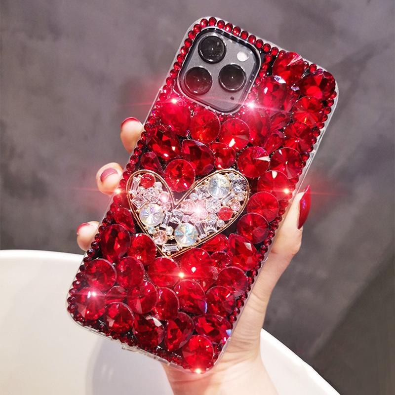 

For IPhone17Pro Mobile Phone Case for Yu 15 Love Xsmax Rhinestone XR Edge 16plus Temperament Full Diamond 14 For iPhone 7/8/SE 2020