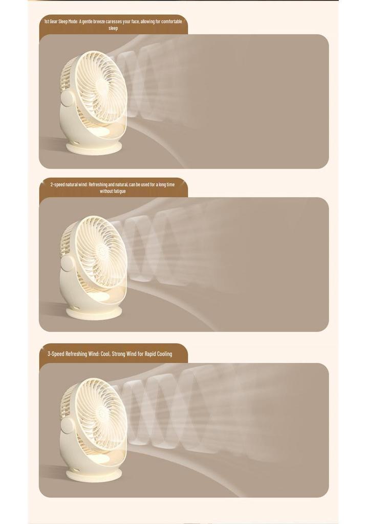 USB Rechargeable Mini Desktop Fan with Long Battery Life