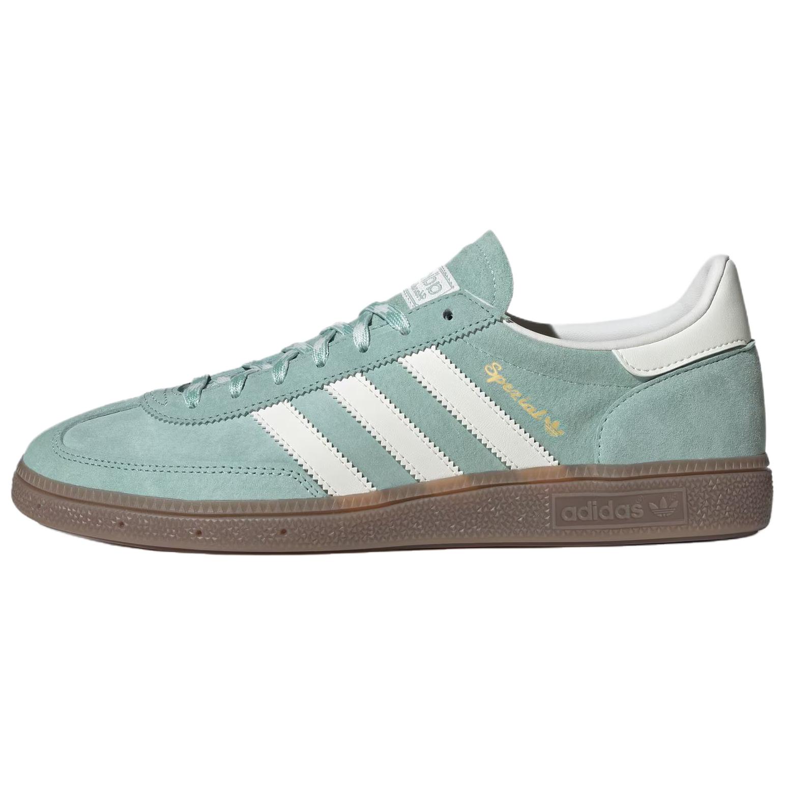 

Adidas Originals HANDBALL SPEZIAL Abrasion Resistant Low Top Skateboard Shoes Unisex Light Green Sneakers KJ6302 43⅓