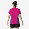 Game Fuchsia Size Short Dynamotion Officially Approved by the Japan Badminton Association Women's Tennis/Badminton Shirt, Pink, XL, 62JAB205, Sleeve,