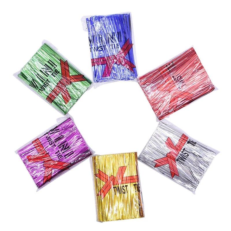 2Bag Metallic Twist Tie Wire for Candy Lollipop Cake Cello Bag Party Gift 8cm