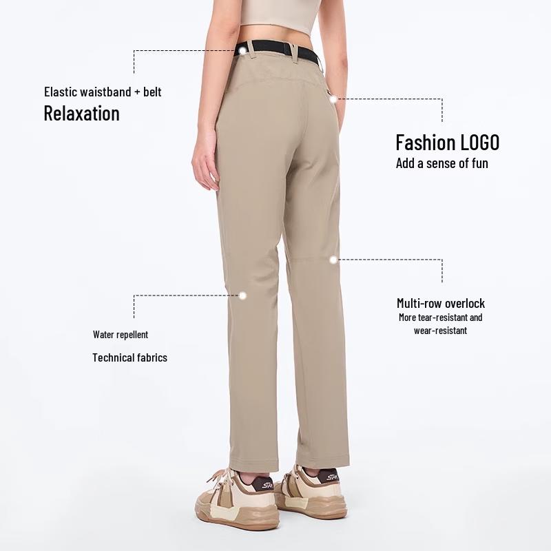 Pelliot Women's Outdoor Quick-Dry Waterproof Casual Pants