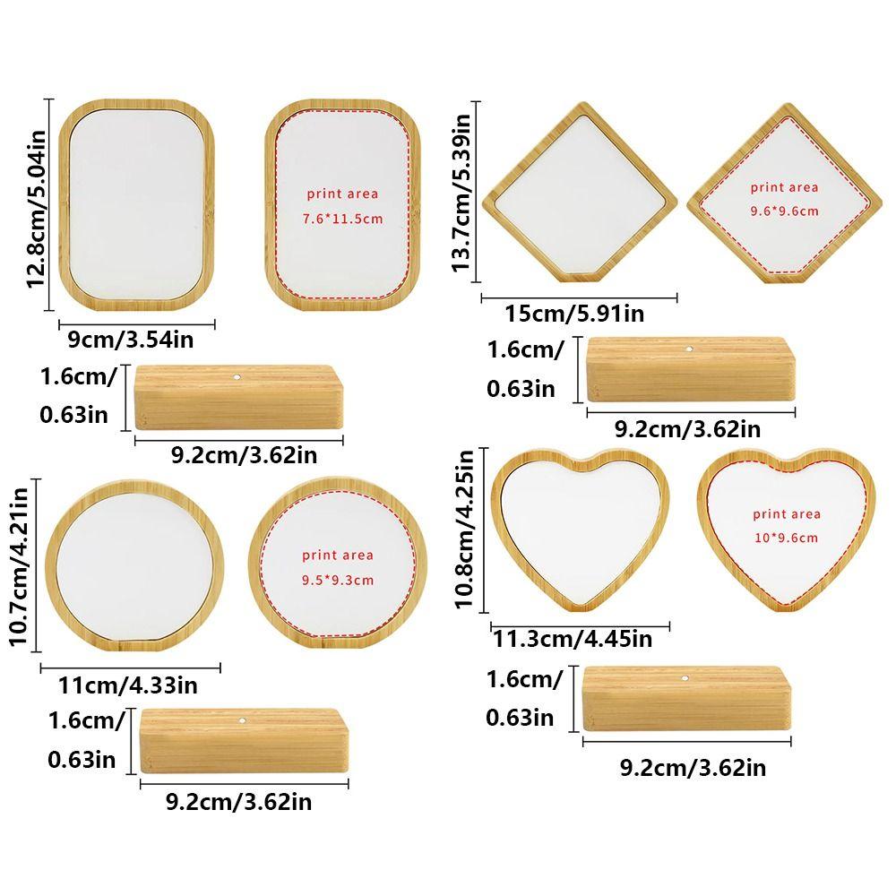 Detachable Magnetic Photo Frame Heart/Round/Oval/Square Shaped Photo Display Rack  Home Decor