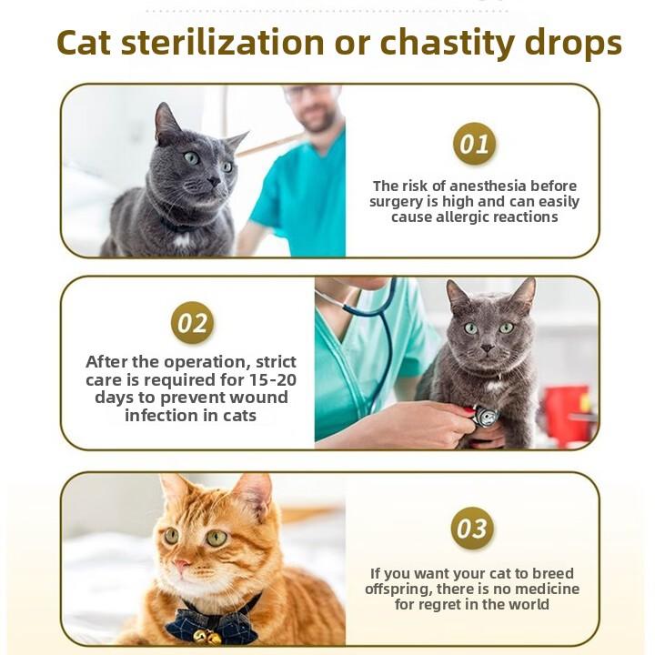 50ML Cat Heat Suppressant - For Male & Female Cats: Stops Excessive Meowing, Spraying, and Heat-Related Behaviors